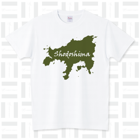 小豆島オリーブグリーン2(シルエット) スタンダードTシャツ(5.6オンス)