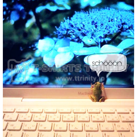 カエルさんモニターの紫陽花にうっとり