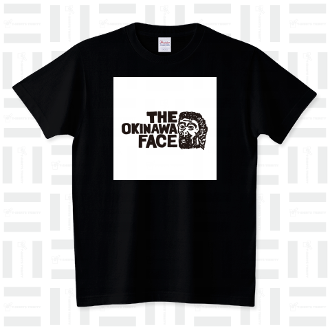 THE OKINAWA FACE ザ・オキナワジラーTシャツ(白背景黒文字)