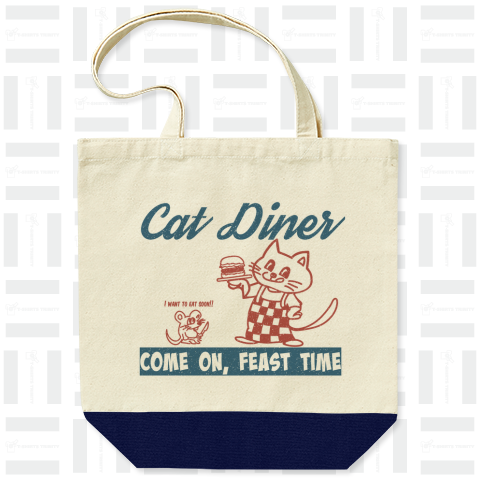 Cat Diner(キャットダイナー) 配色トートバッグ  Mサイズ