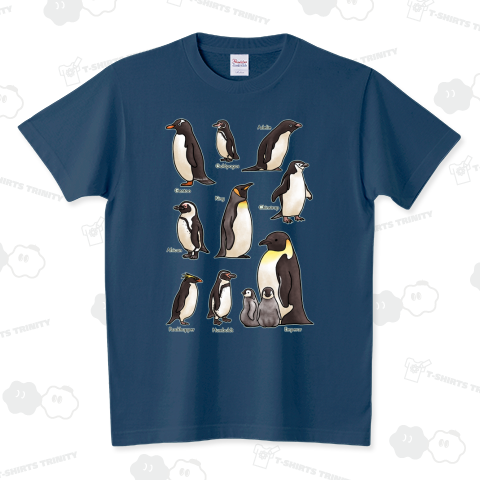 ペンギンだらけ スタンダードTシャツ(5.6オンス)