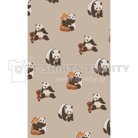 【iphoneケース】PANDAS 総柄