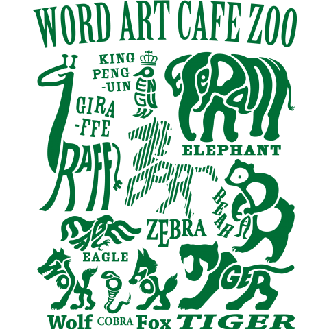 WORD ART CAFE ZOO