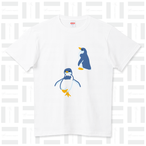 2羽のペンギン ハイクオリティーTシャツ(5.6オンス)