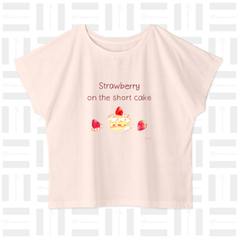 《フード01》*苺のショートケーキ* ドルマンTシャツ(4.3オンス)