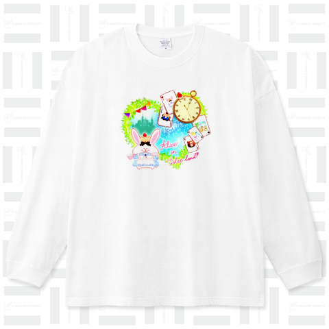 《ハロウィン》02*アリスうさぎ* ビッグシルエットロングTシャツ(5.6オンス)