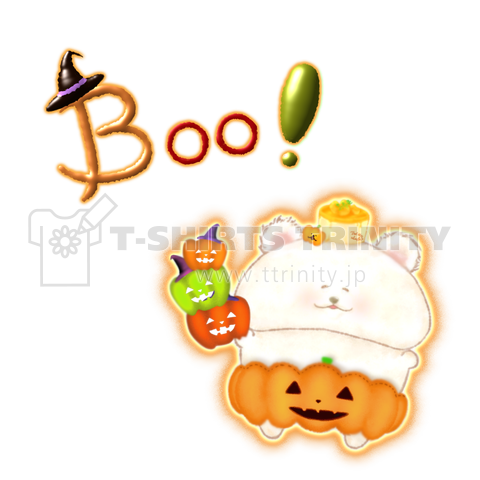 《ハロウィン》06*かぼちゃパンツのしろくま*
