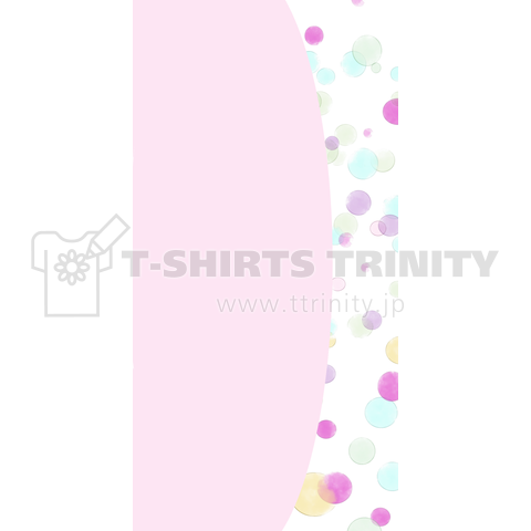 水彩水玉 ピンク デザインtシャツ通販 Tシャツトリニティ