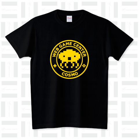 ウェブゲームセンターコスモのロゴ(ゴールド) スタンダードTシャツ(5.6オンス)
