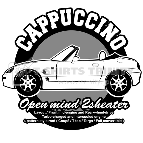 Cappuccino カプチーノ 丸タイプロゴ2 デザインtシャツ通販 Tシャツトリニティ