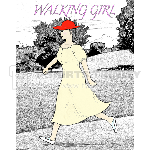 Walking Girl(背景あり)