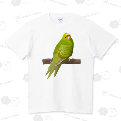 キガシラアオハシインコ(カスタマイズ可) ハイクオリティーTシャツ(5.6オンス)