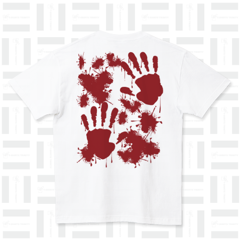 ハロウィン用簡単コスプレTシャツ#9(血糊バック・プリント・バージョン)