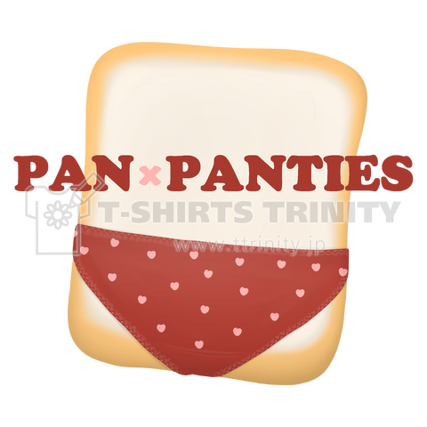pan×panties#20 赤色のハート模様パンティ