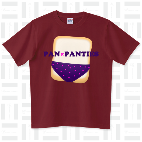 pan×panties#23 紫色ベースのハート柄パンティ