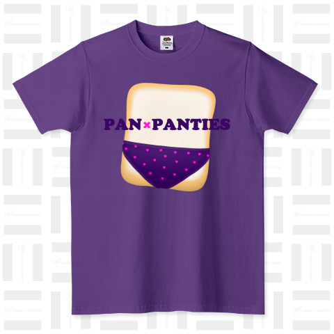 pan×panties#23 紫色ベースのハート柄パンティ