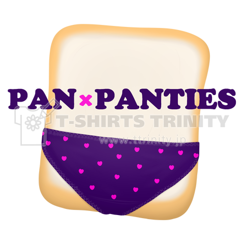 pan×panties#23 紫色ベースのハート柄パンティ