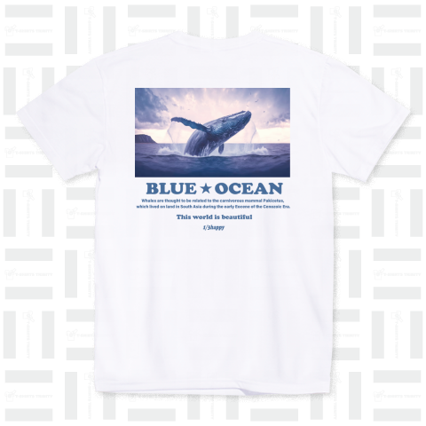 BLUE★OCEAN鯨(バックプリント)