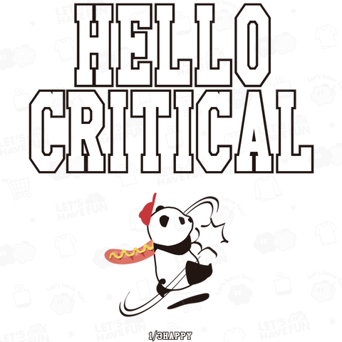 HELLO CRITICALパンダ(両面プリント)