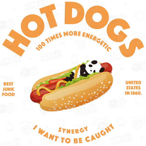 挟まれたいんだからパンダ HOTDOGS(両面プリント)