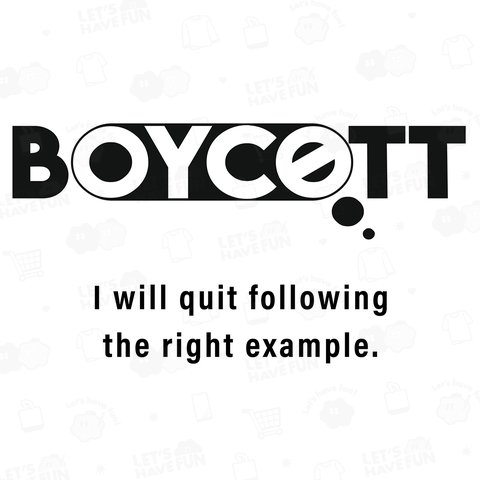 BOYCOTT(バックプリント)