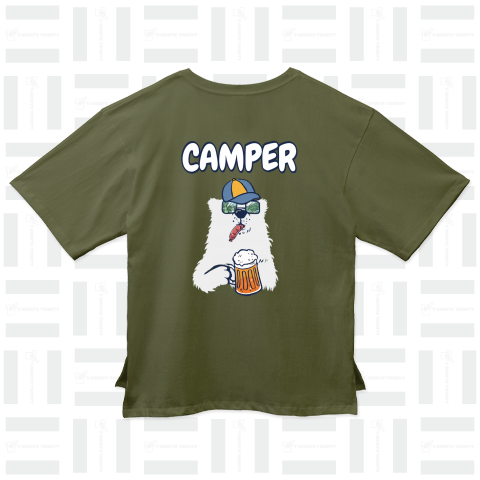 CAMPER白クマ(バックプリント)