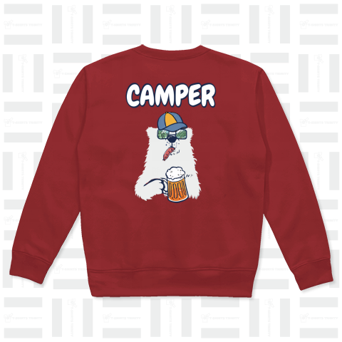 CAMPER白クマ(バックプリント)