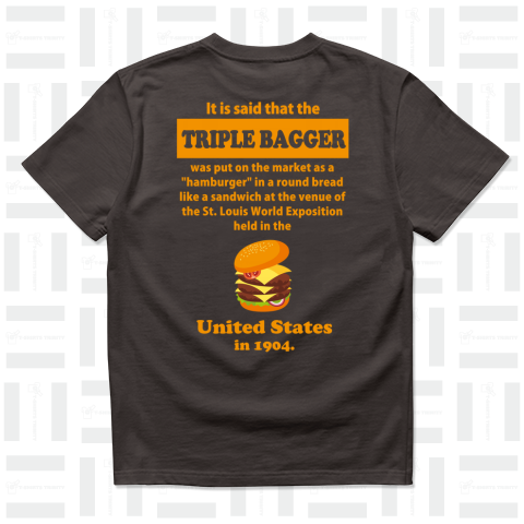 ハンバーガーの起源トリプル(バックプリント)