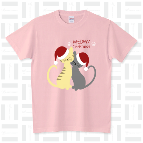 ニャンニャン Meowy Christmas♪ スタンダードTシャツ(5.6オンス)