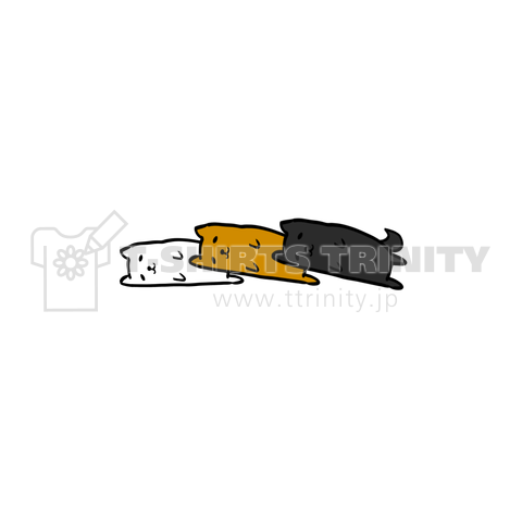 無気力わんこドミノ文字なし デザインtシャツ通販 Tシャツトリニティ
