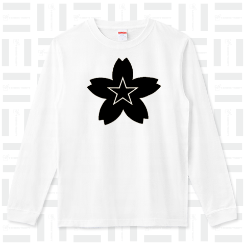 星桜紋(ブラック) Star cherry blossom crest (black)