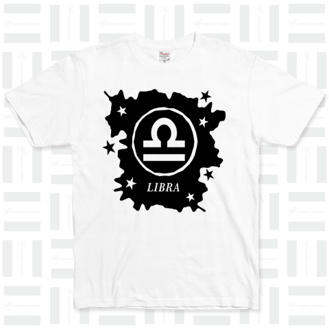 星座マーク「天秤座」黒（Tシャツ）|デザインTシャツ通販【Tシャツ