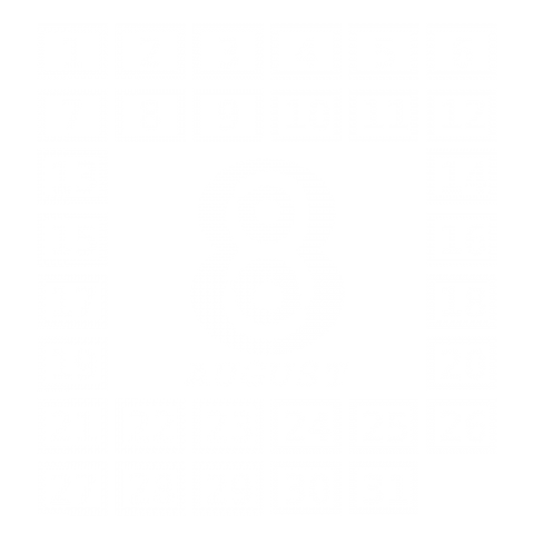 暦「8月」白