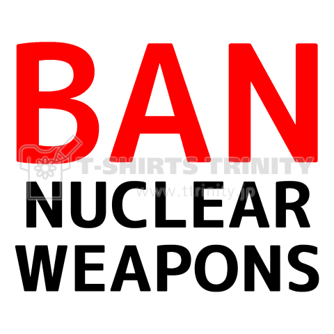 BAN NUCLEAR WEAPONS (red&black)