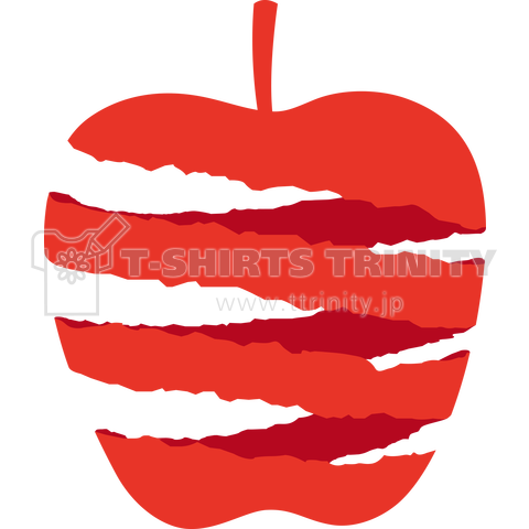 リンゴの皮 デザインtシャツ通販 Tシャツトリニティ