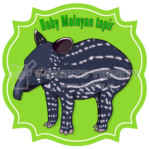 Baby Malayan tapir(マレーバクの子供)