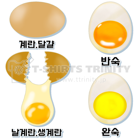 卵 生卵 半熟 完熟…完熟⁉︎ 韓国語デザイン