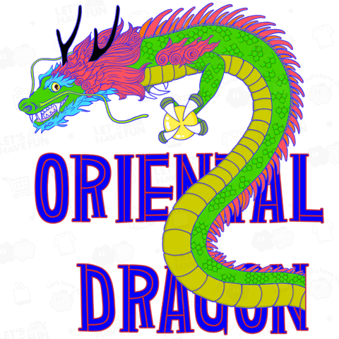 ORIENTAL DRAGON(龍)英字 バックプリント