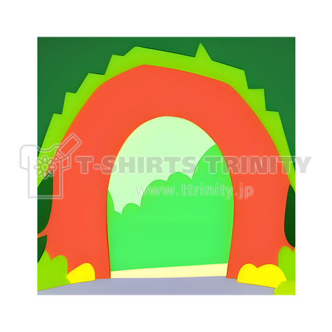 緑の中のトンネル