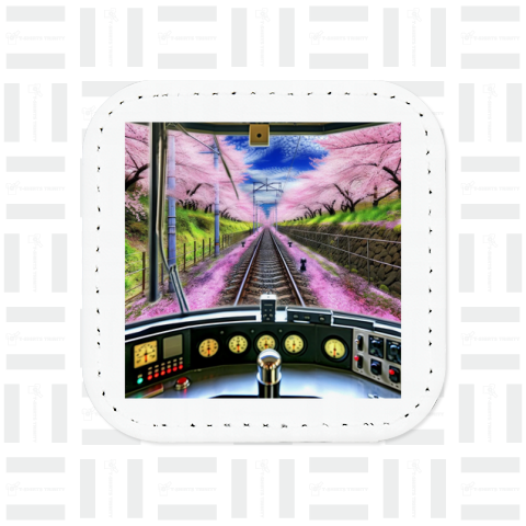 桜並木の電車旅