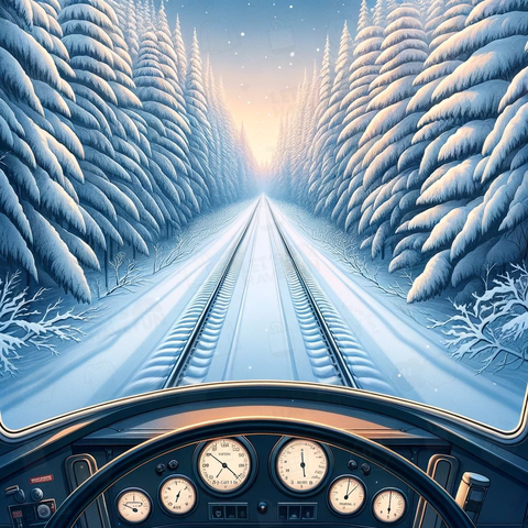 雪の山奥へ電車でゆきます