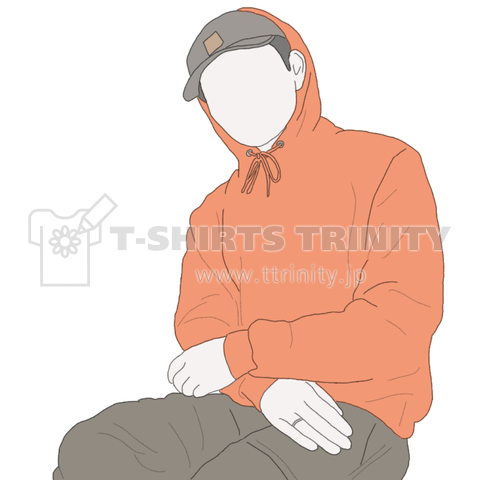 オレンジパーカー男子 デザインtシャツ通販 Tシャツトリニティ