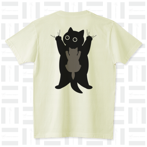 Wおんぶにゃんこ(猫) スタンダードTシャツ(5.6オンス)