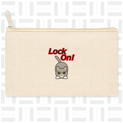 ロックオン(LockOn!)している猫/LockOn!文字入りデザイン