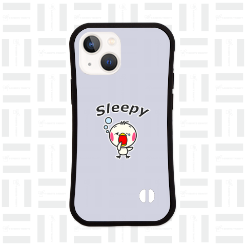 コトリ(小鳥)/眠たい/「Sleepy」文字入りデザイン