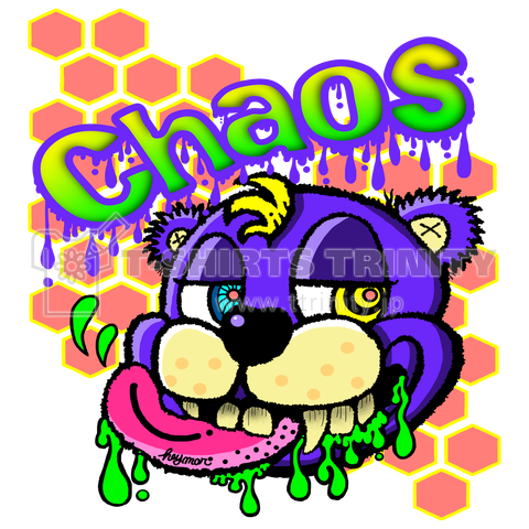 chaos くま 黒地用