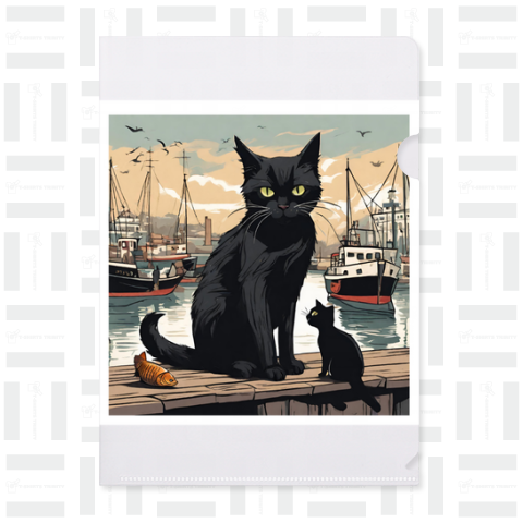 港町の黒猫