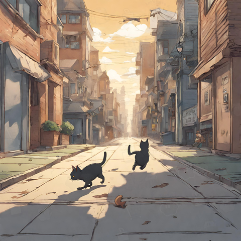 街中の猫