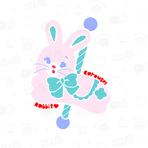 Carousel Rabbit ロゴ 80's レトロ