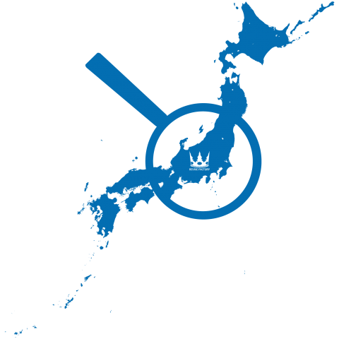 日本地図(青)